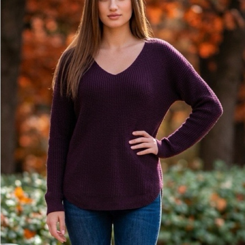 Wilfred Free 100% Wool Waffle Knit Chunky Sweater Womens Large Old Money